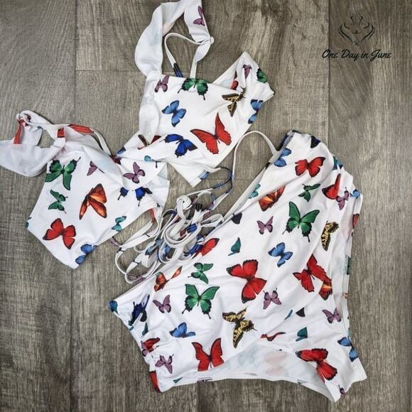 AvidLove High Waist Strappy Bikini Swimsuit Size XXL - Picture 3 of 4